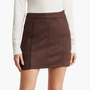 Sanctuary Suede Miniskirt - Brown